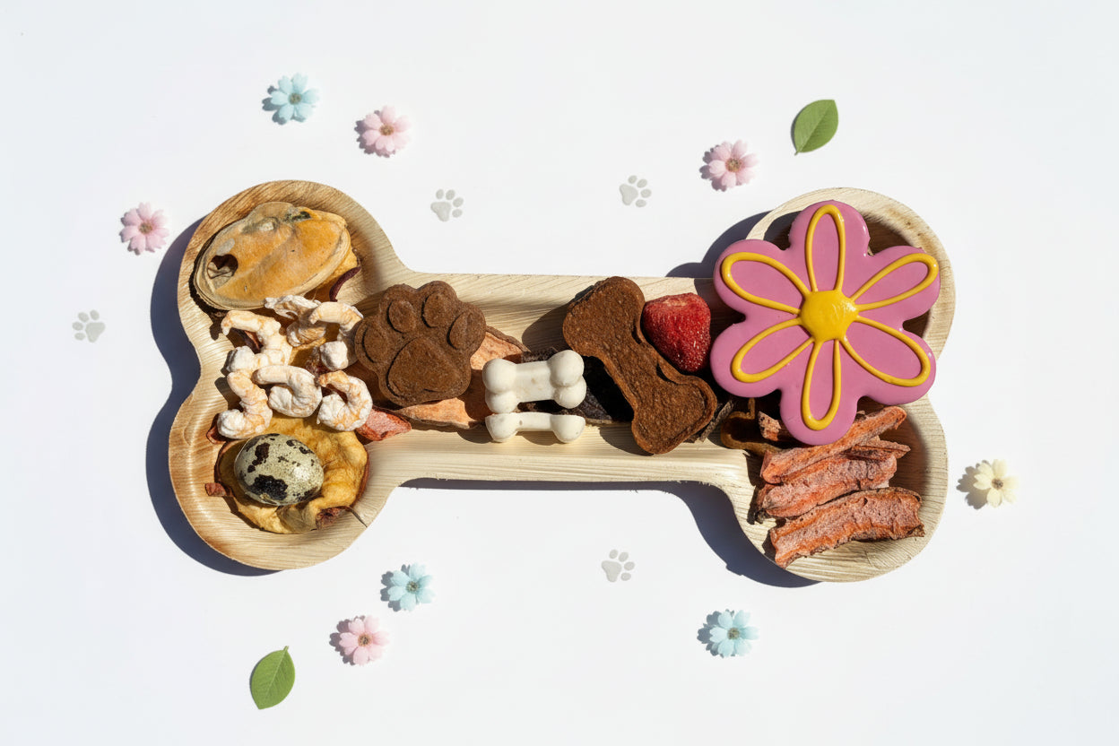 Pawcuterie Board for Dogs - Palm Leaf