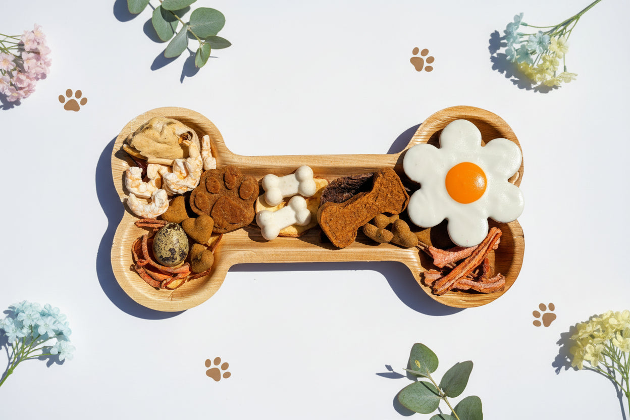 Pawcuterie Board for Dogs - Palm Leaf